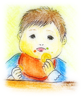 5）離乳食完了期（1～2歳代）”歯かみ期”